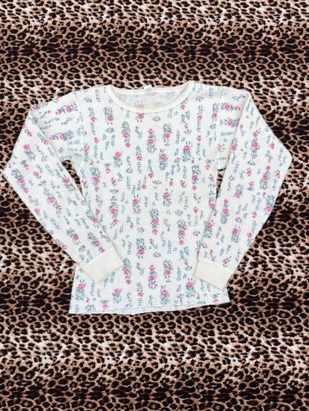 vintage floral long sleeve thermal